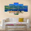 Panoramic view of the old town Budva, Montenegro Multi panel canvas wall art