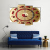 Red Panel Horoscope Multi Panel Canvas Wall Art