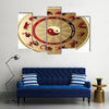 Red Panel Horoscope Multi Panel Canvas Wall Art