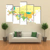 Eurasia map - highly detailed vector illustration multi panel canvas wall art