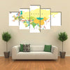 Eurasia map - highly detailed vector illustration multi panel canvas wall art