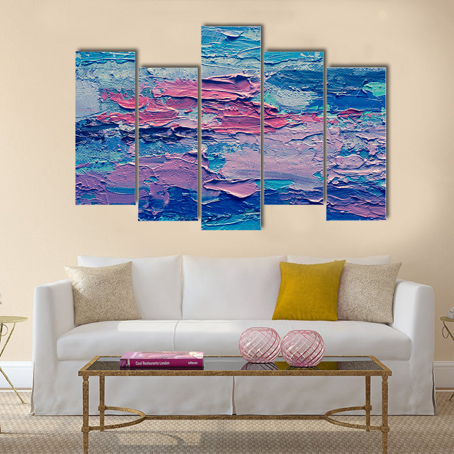 Hand drawn oil painting Multi panel canvas wall art