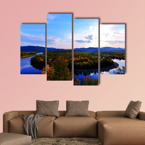 The Moore Road, GA national forest Park of white Deer Island multi panel canvas wall art