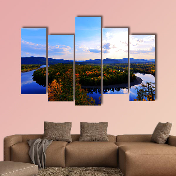 The Moore Road, GA national forest Park of white Deer Island multi panel canvas wall art