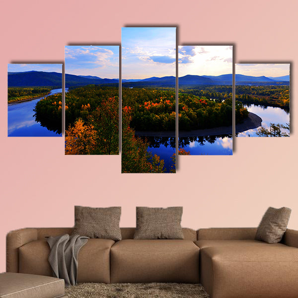 The Moore Road, GA national forest Park of white Deer Island multi panel canvas wall art
