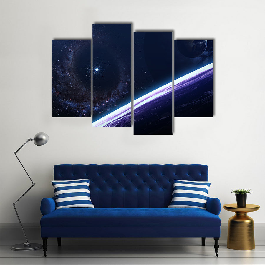 Mesmerizing Scenery Of Outer Space Multi Panel Canvas Wall Art