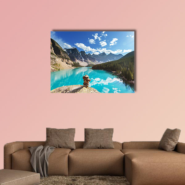Beautiful Moraine lake in Banff National park, canvas wall art