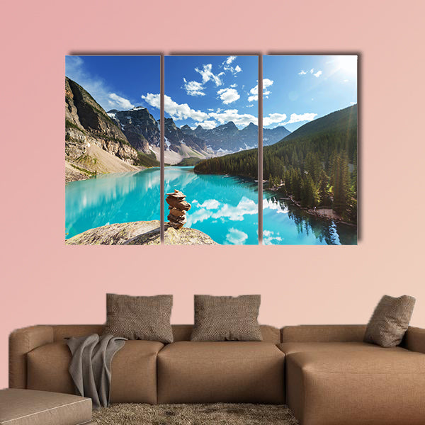 Beautiful Moraine lake in Banff National park, canvas wall art