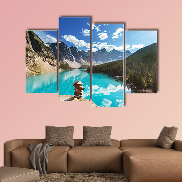 Beautiful Moraine lake in Banff National park, canvas wall art