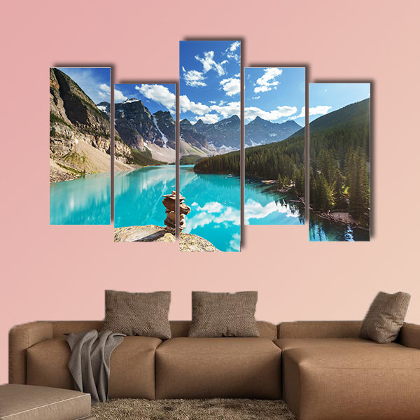 Beautiful Moraine lake in Banff National park, canvas wall art