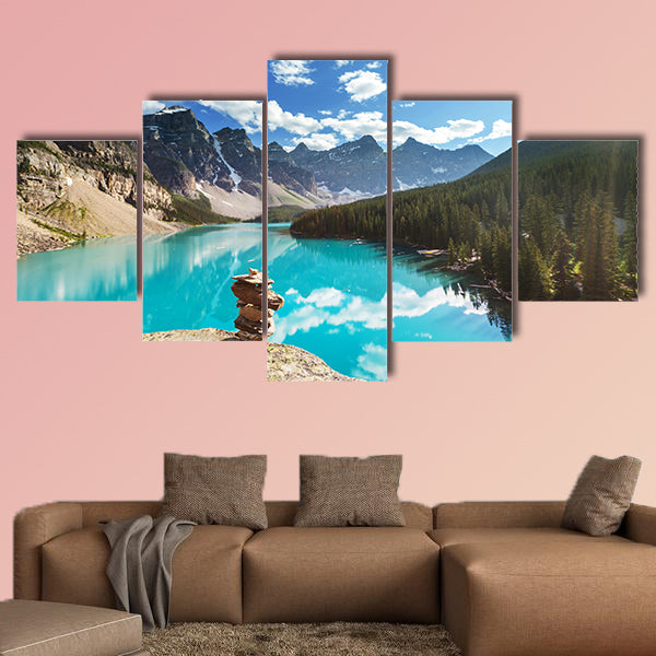 Beautiful Moraine lake in Banff National park, canvas wall art