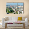 Aerial view of the city in Pyongyang, North Korea multi panel canvas wall art