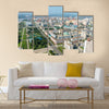 Aerial view of the city in Pyongyang, North Korea multi panel canvas wall art