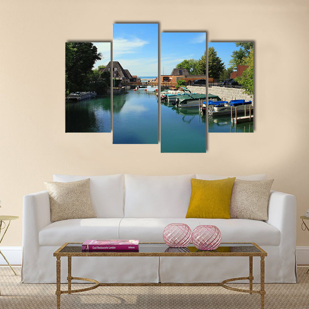 Popular Vacation Spot On The Lake Michigan Multi Panel Canvas Wall Art