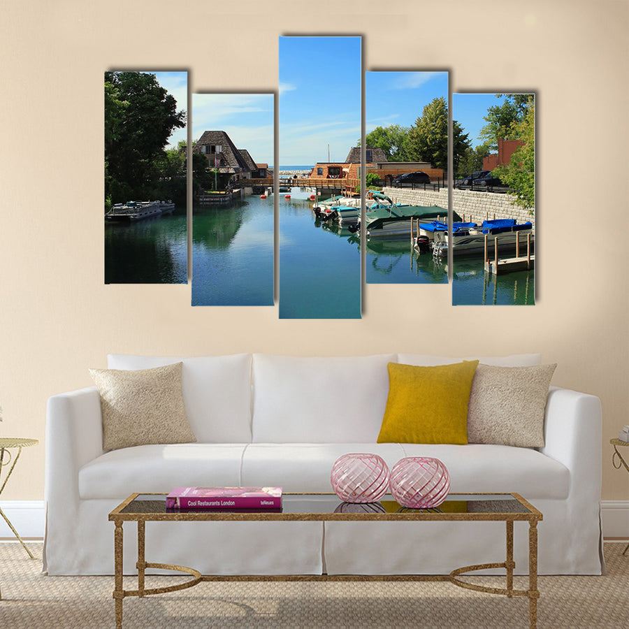 Popular Vacation Spot On The Lake Michigan Multi Panel Canvas Wall Art