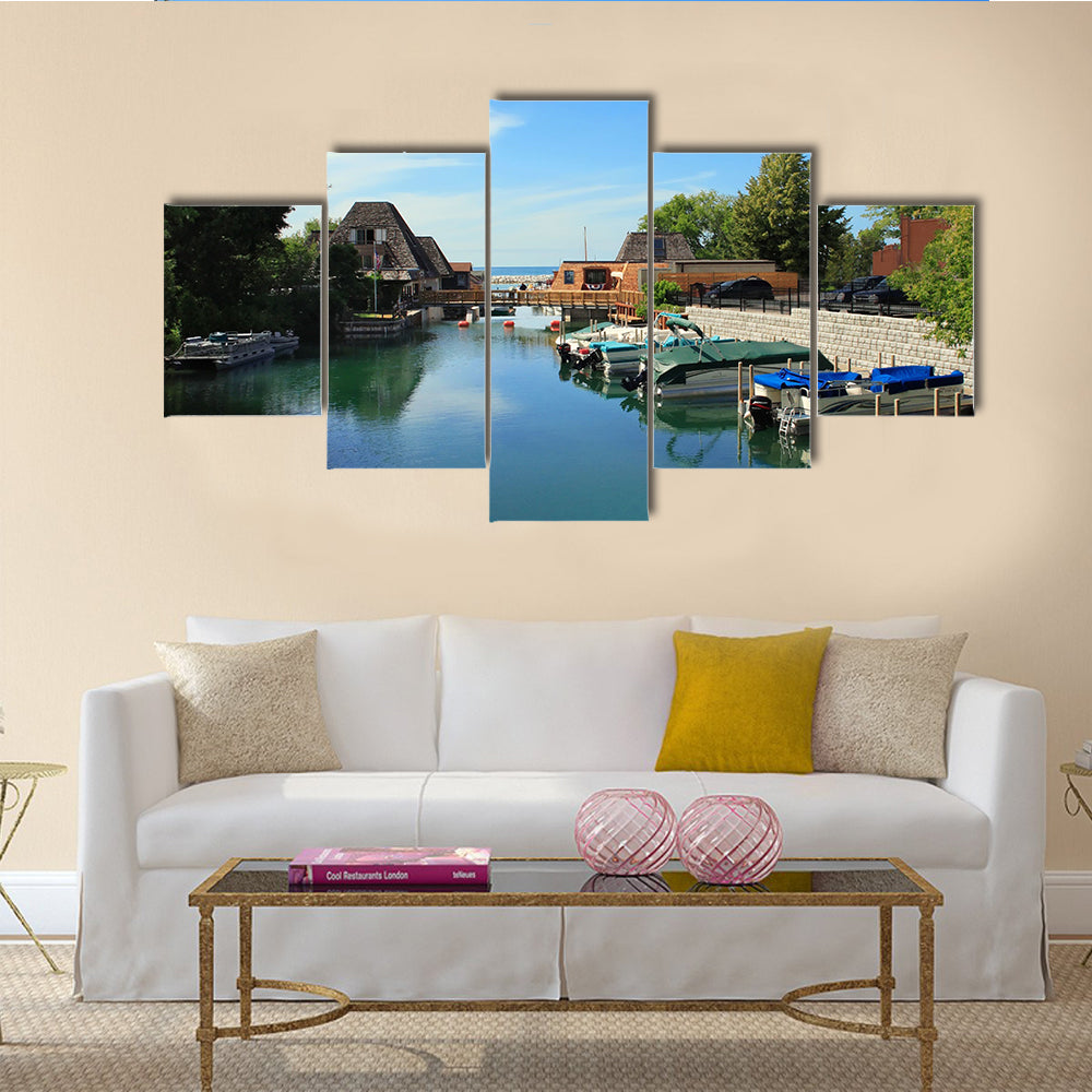 Popular Vacation Spot On The Lake Michigan Multi Panel Canvas Wall Art