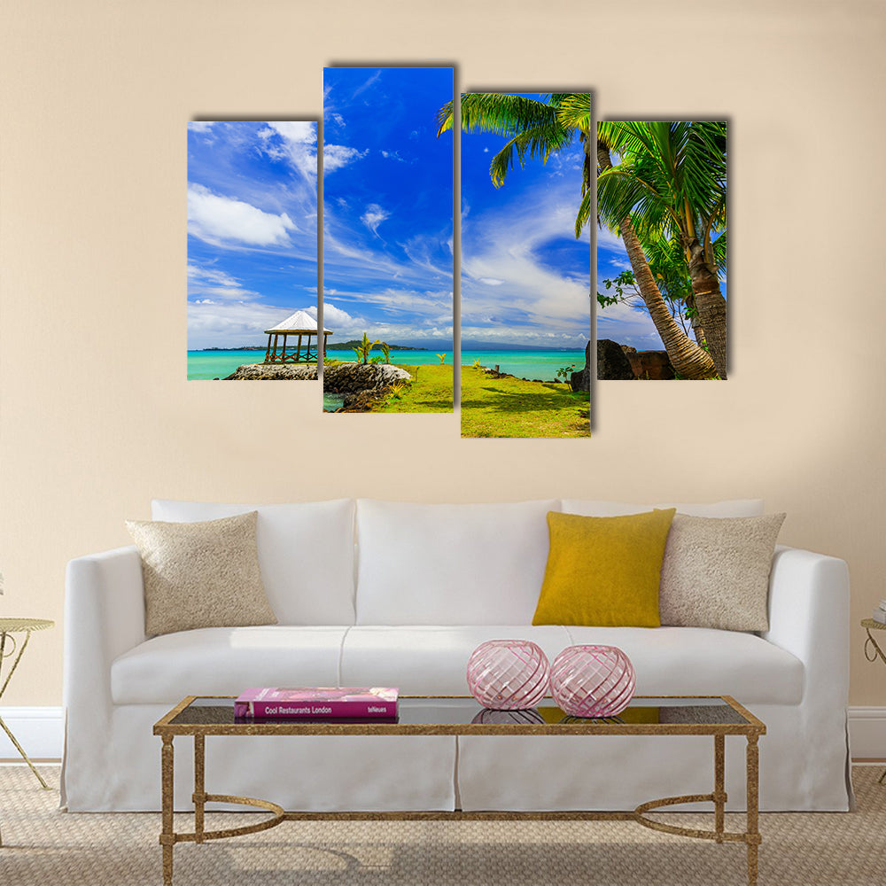 Apia, Samoa canopy by the beach Multi panel canvas wall art