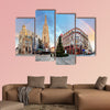 Panorama of Vienna square with rainbow in Vienna multi panel canvas wall art