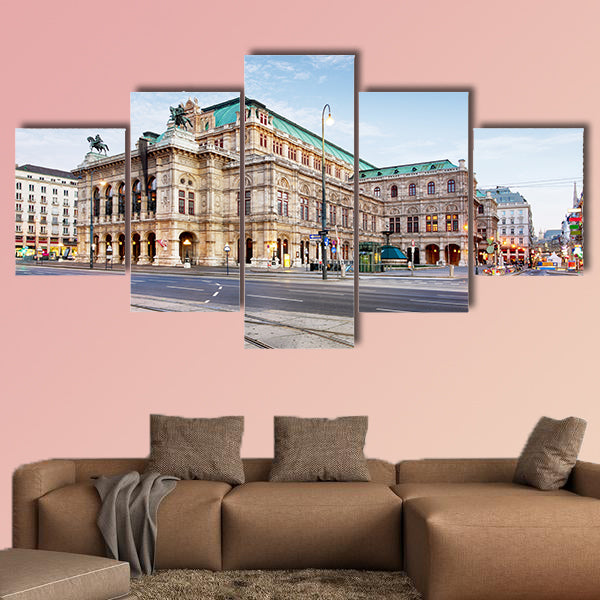Vienna Opera house, Austria multi panel canvas wall art