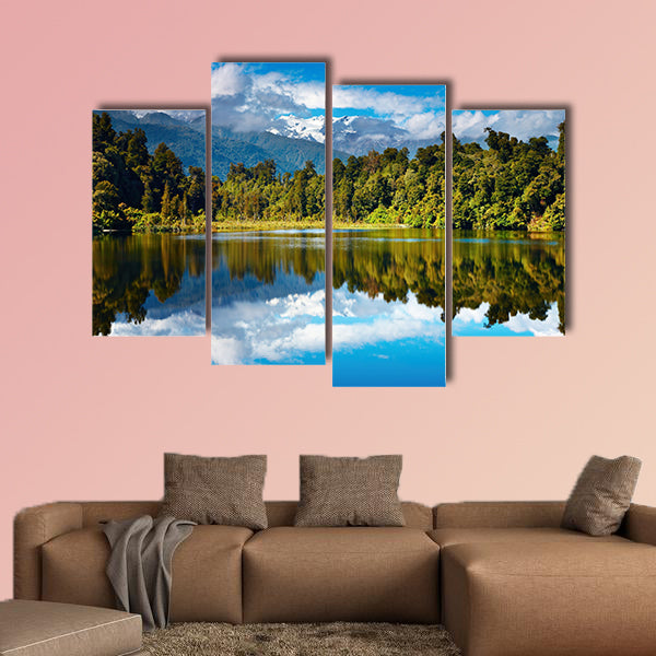 Beautiful lake, Southern Alps, New Zealand Multi panel canvas wall art