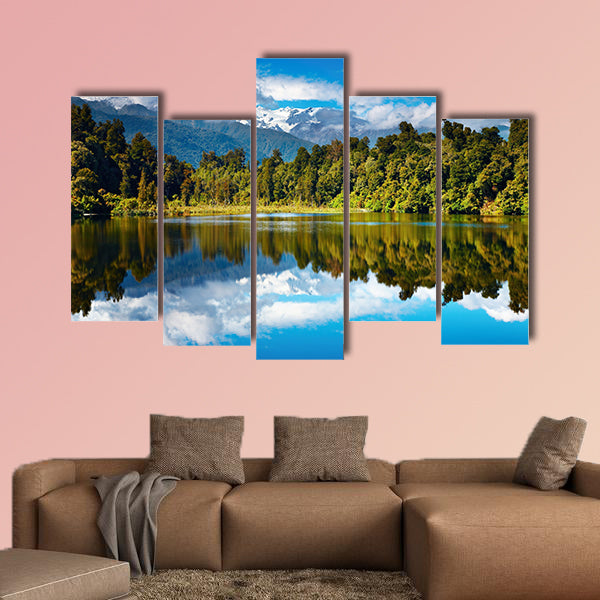 Beautiful lake, Southern Alps, New Zealand Multi panel canvas wall art
