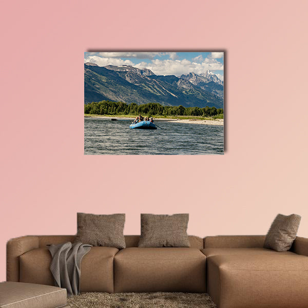 Rafting the Snake River in Wyoming Multi panel canvas wall art
