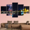 New Year atmosphere in Prague, Czech Republic multi panel canvas wall art