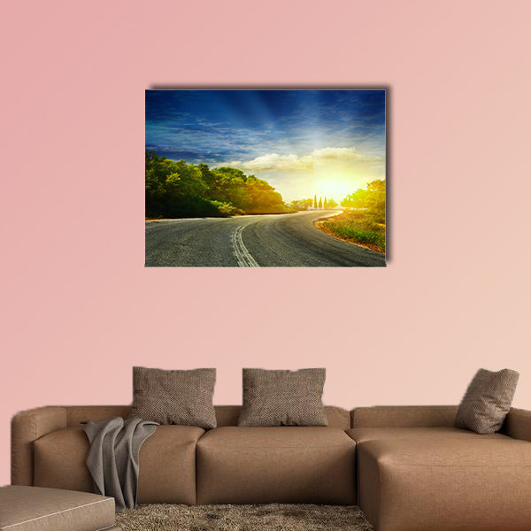  The road in the mountains to the sea multi panel canvas wall art