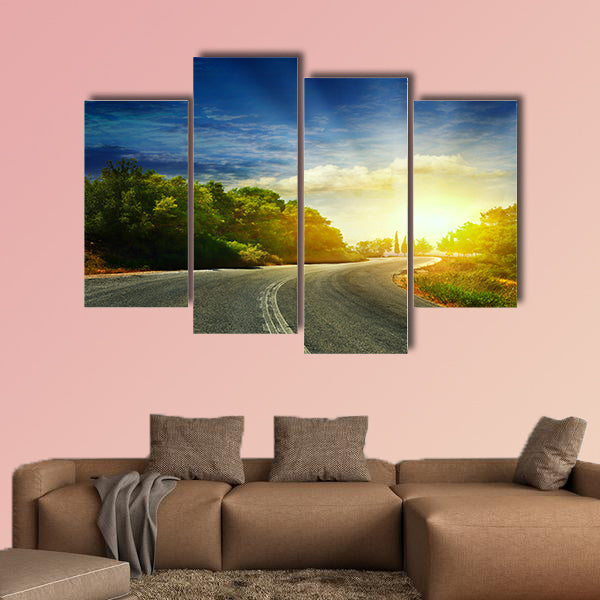  The road in the mountains to the sea multi panel canvas wall art