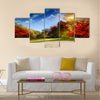 Autumn Foliage at the Golf Course Multi Panel Canvas Wall Art