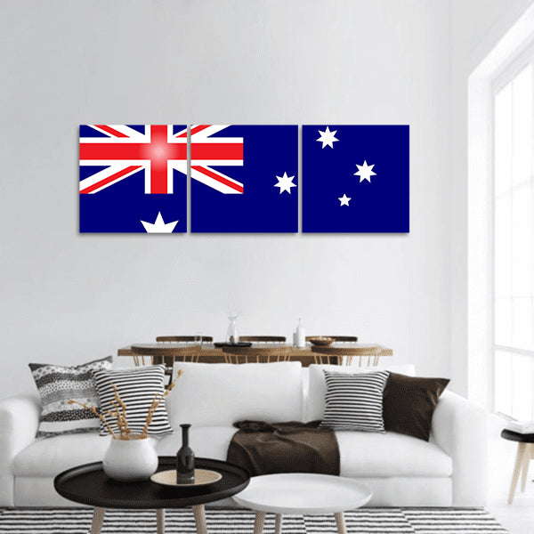 Australia Flag Panoramic Canvas Wall Art
