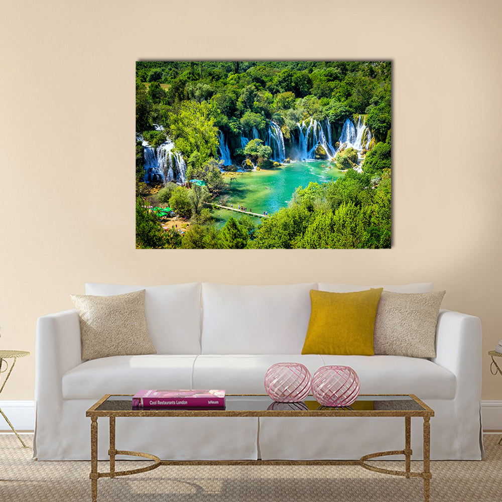 Trebizat River near Ljubuski in Bosnia and Herzegovina Multi panel canvas wall art
