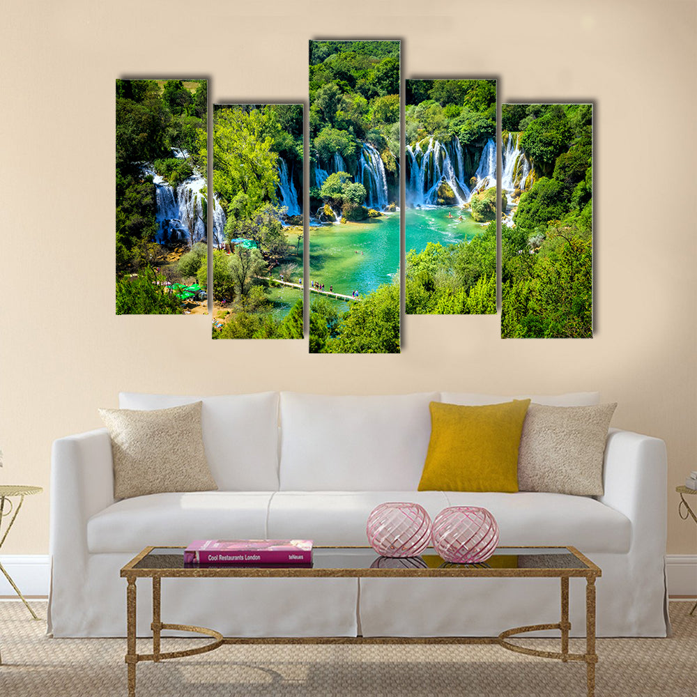 Trebizat River near Ljubuski in Bosnia and Herzegovina Multi panel canvas wall art