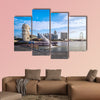 Sunrise in the morning at merlion Singapore Marina Bay sand multi panel canvas wall art