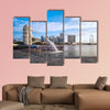 Sunrise in the morning at merlion Singapore Marina Bay sand multi panel canvas wall art