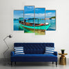 Panorama of boat in Sihanoukville, Cambodia Multi panel canvas wall art