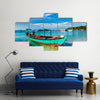 Panorama of boat in Sihanoukville, Cambodia Multi panel canvas wall art