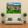 View Of A Landscape Covered With Water, Mountains And Clouds Multi Panel Canvas all Art Print Set