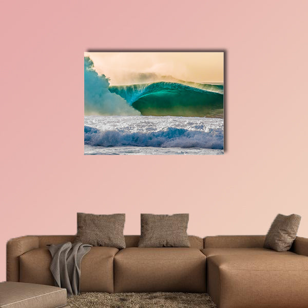 The world famous Bonzai Pipeline surf wave on the North Shore, Oahu, Hawaii Multi panel canvas wall art