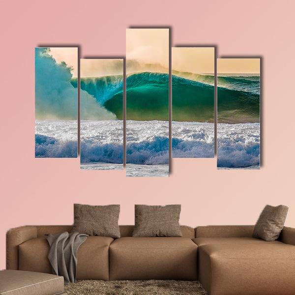 The world famous Bonzai Pipeline surf wave on the North Shore, Oahu, Hawaii Multi panel canvas wall art