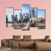 Singapore skyline and river at Merlion Bay multi panel canvas wall art