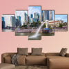 Singapore skyline and river at Merlion Bay multi panel canvas wall art