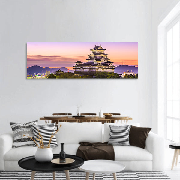 Himeji, Japan dawn at Himeji Castle Romania Panoramic Canvas Wall Art