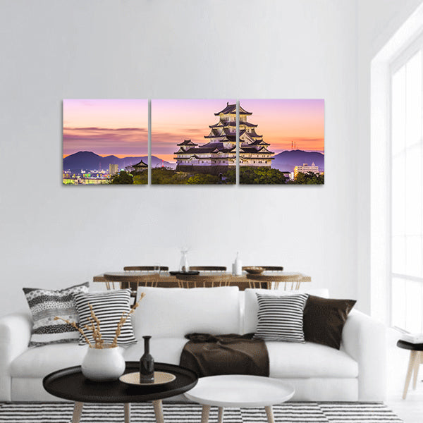 Himeji, Japan dawn at Himeji Castle Romania Panoramic Canvas Wall Art