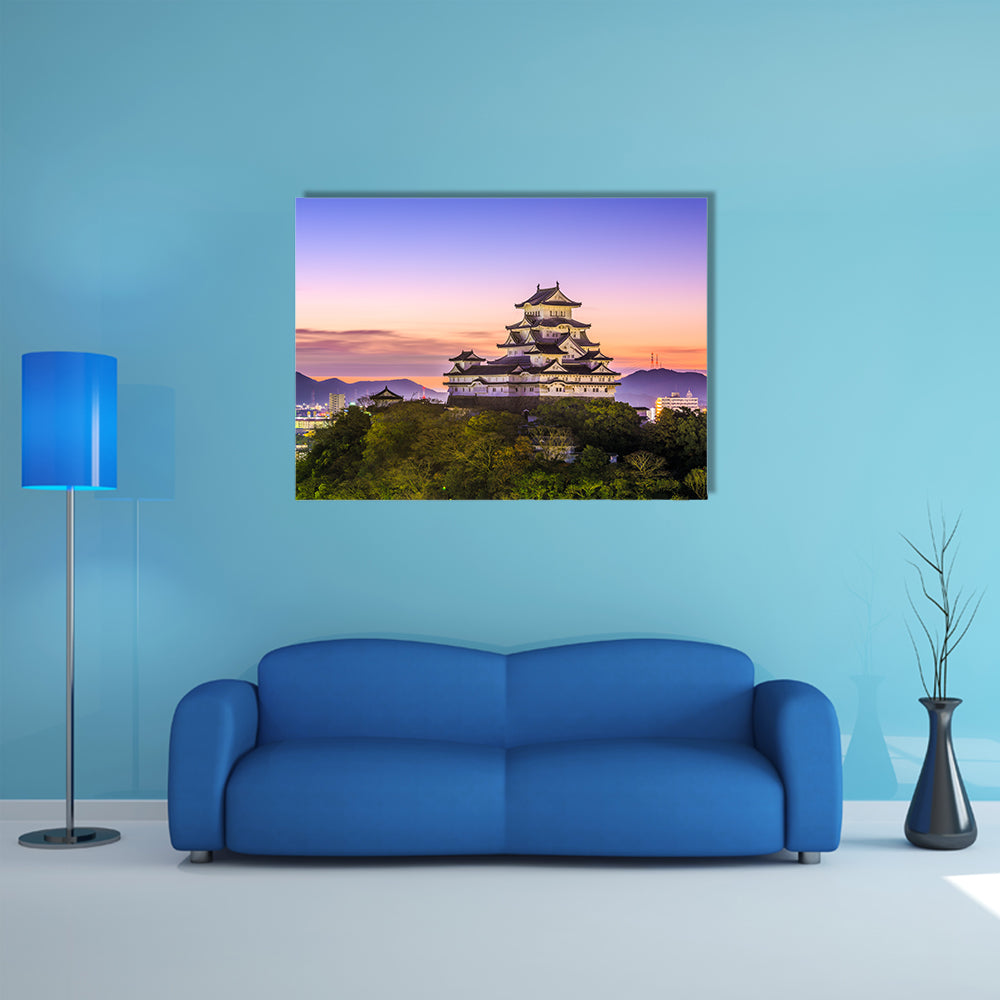 Himeji, Japan dawn at Himeji Castle multi panel canvas wall art