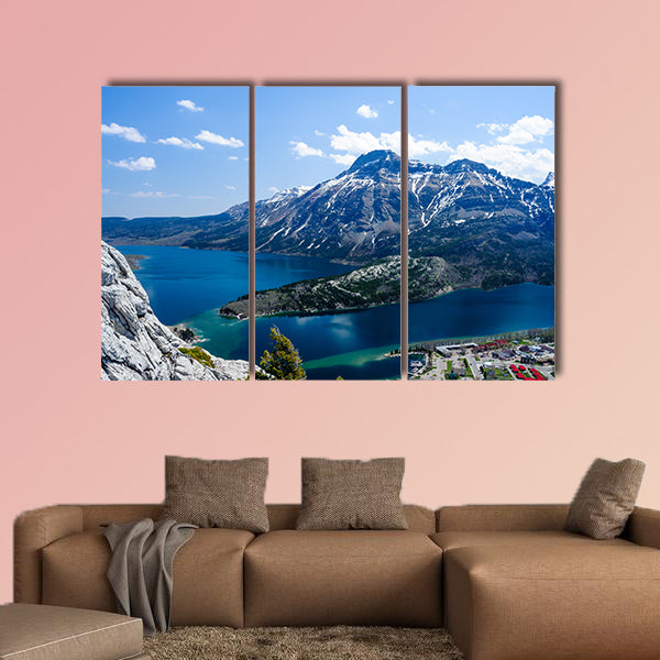 View of Mount Vimy, Waterton Lake and townsite from the Bear's wall art