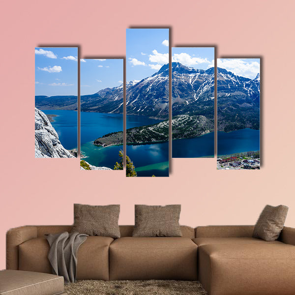 View of Mount Vimy, Waterton Lake and townsite from the Bear's wall art