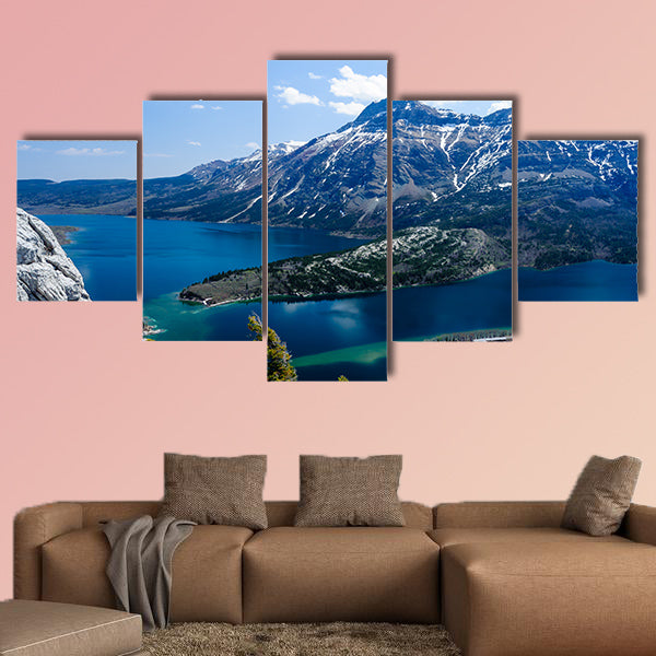 View of Mount Vimy, Waterton Lake and townsite from the Bear's wall art