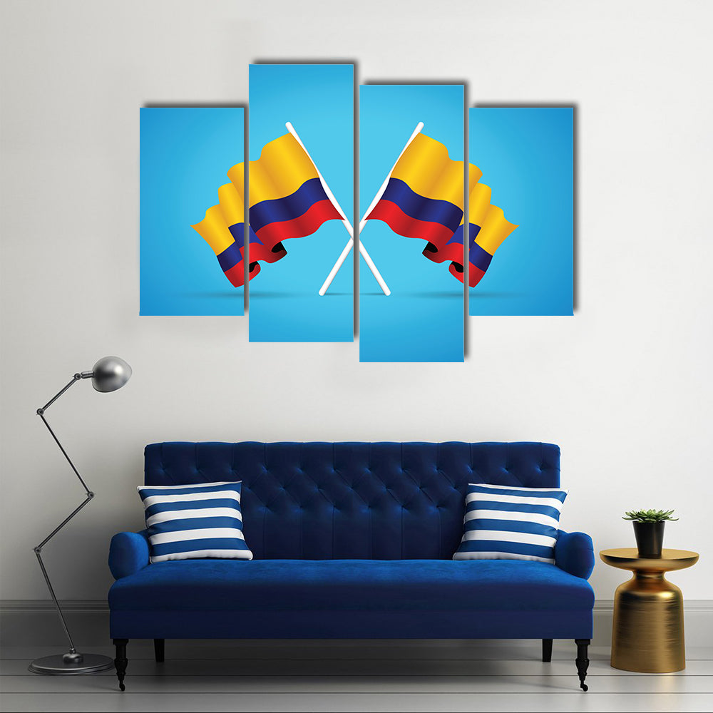 Colombia Flag Multi panel canvas wall art