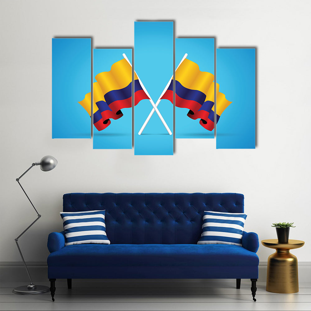 Colombia Flag Multi panel canvas wall art